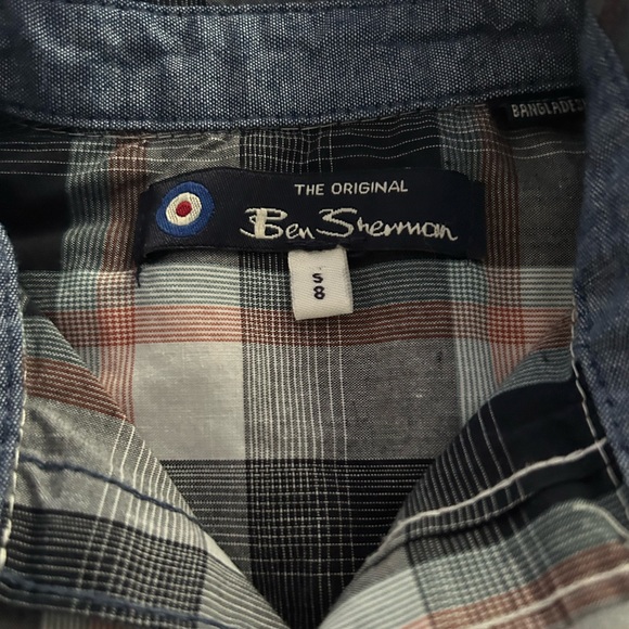 BEN SHERMAN boys size small (8) button down short sleeve shirt - Picture 5 of 6